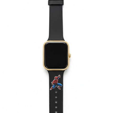 Kids Superhero Smartwatch – Black Strap with Character Design