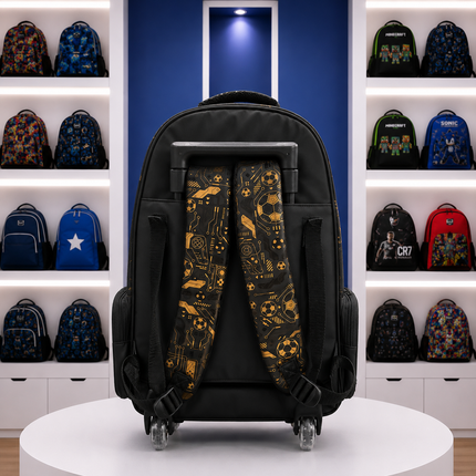 Smiggle  | Football Trolley School Backpack – 18" × 12" inches