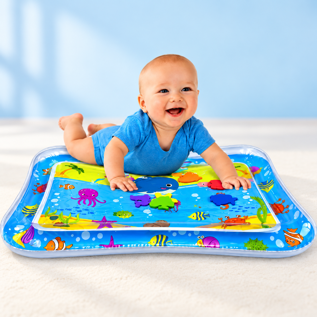 Baby Water Play Mat – Inflatable Tummy Time Activity Mat