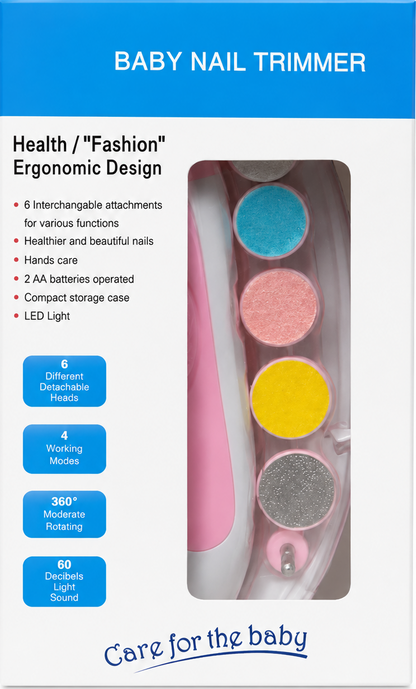 Baby Nail Trimmer Kit – Safe Electric Nail File for Newborns & Kids