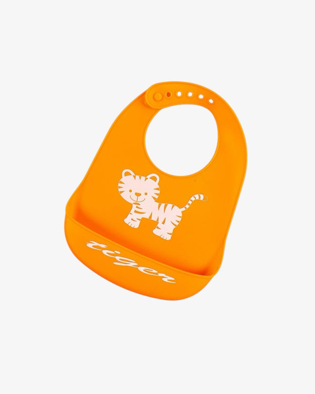 Silicone Baby Bib (Orange)