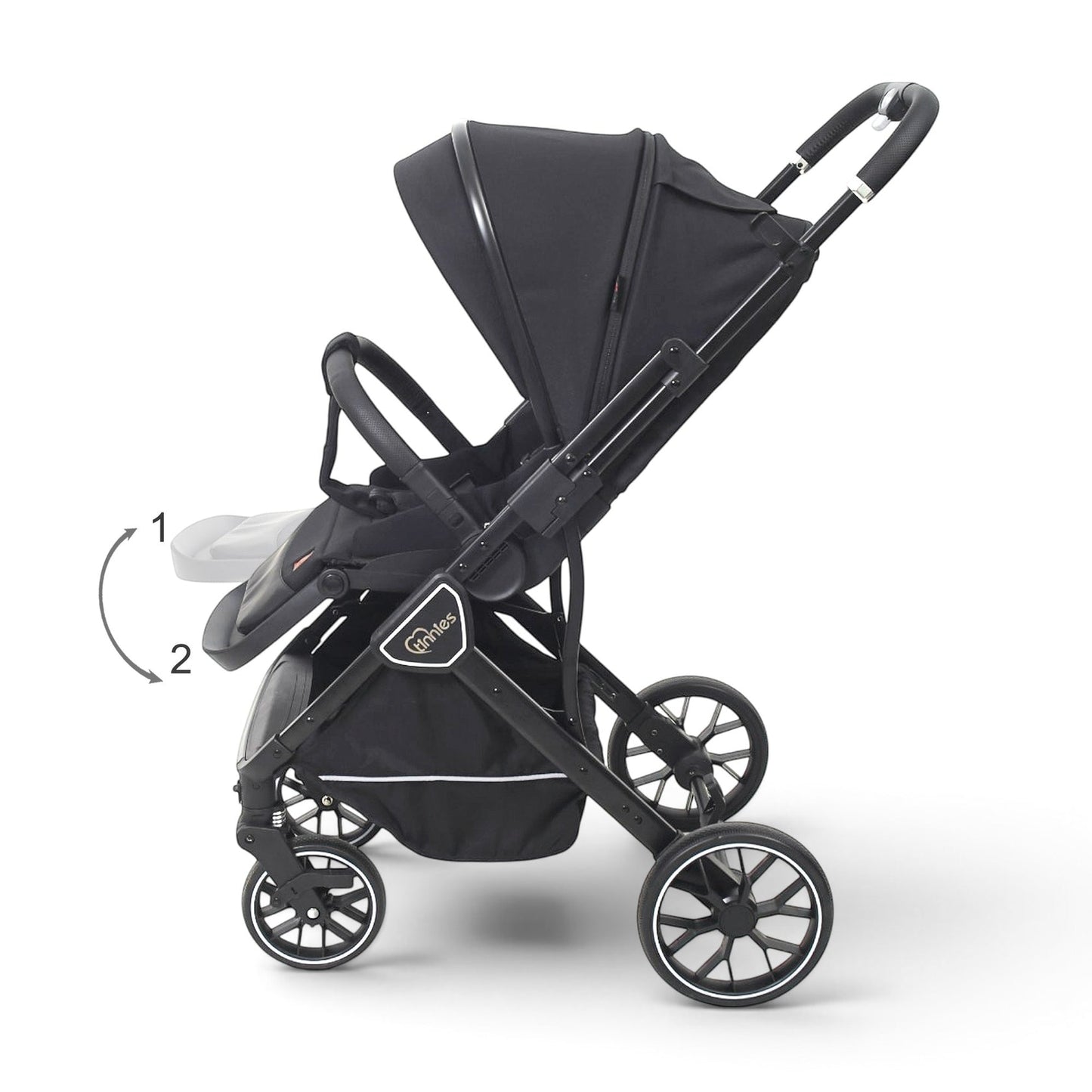 Tinnies Reversible Baby Stroller T110 – Black