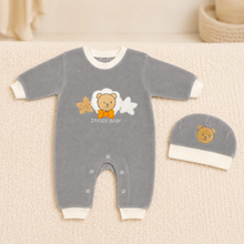 Winter Romper with  Cap – Grey