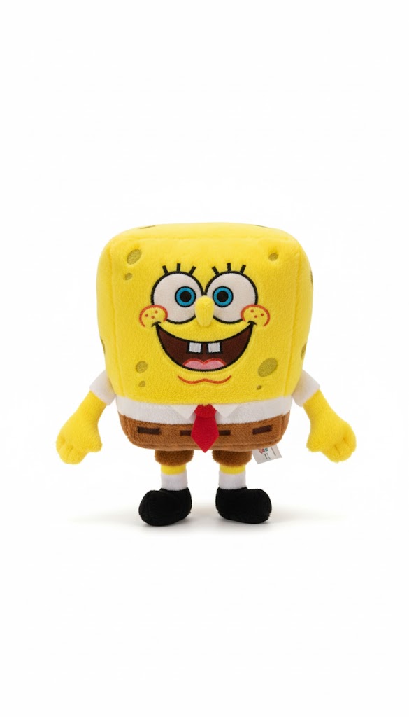 Cute Yellow Sponge Character Plush Toy – Soft & Huggable