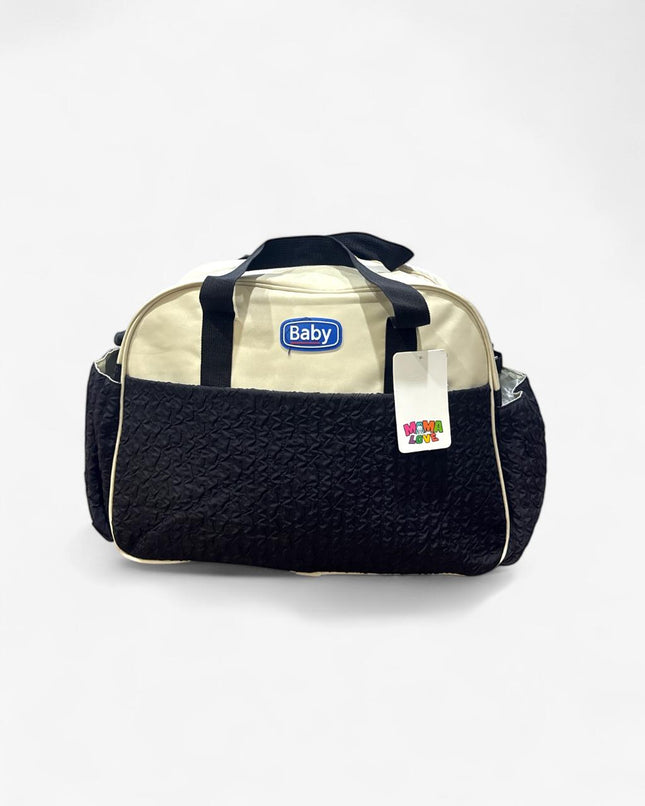 Large Size Baby Diaper Bag (Black/Beige)