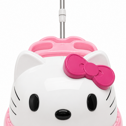 Hello Kitty Style Electric & Manual Ride-On Push Car for Kids with Parent Handle – Pink