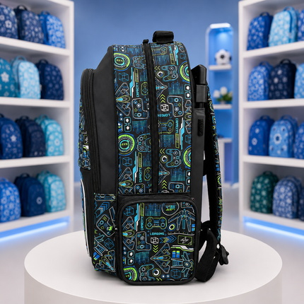Smiggle  | Gaming Controller School Backpack – 18"h × 13"w