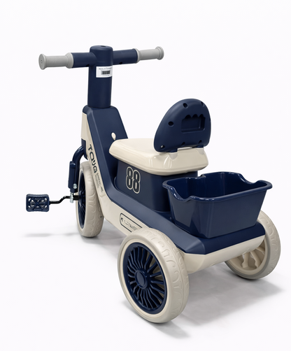 Kids Ride-On Pedal Tricycle with Storage Basket - 715 M