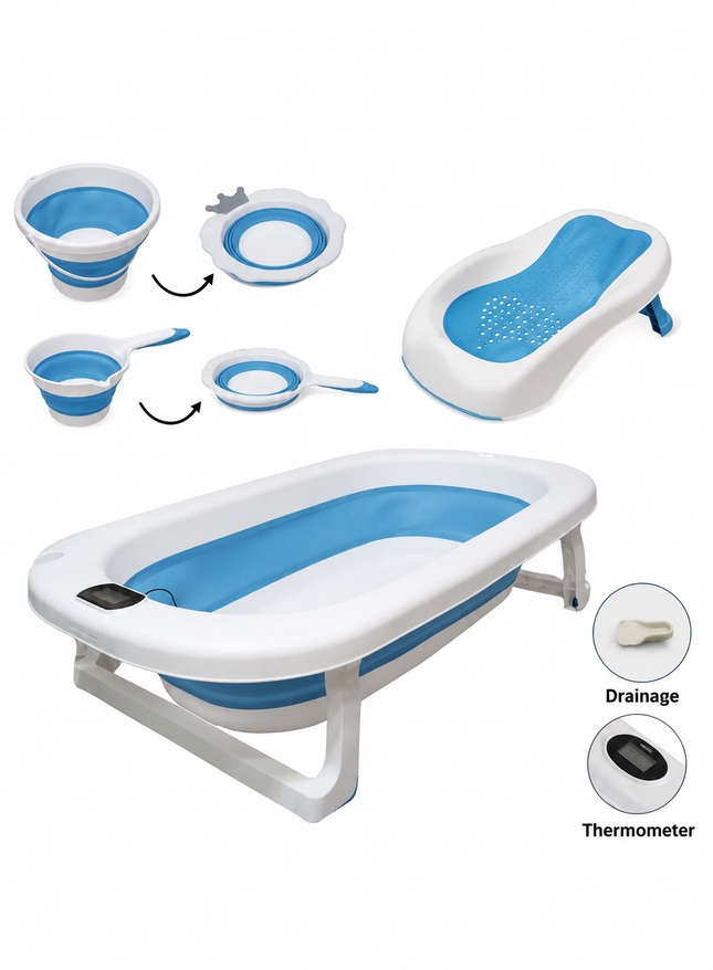 5 in 1 bath tub with Temperature Sensor