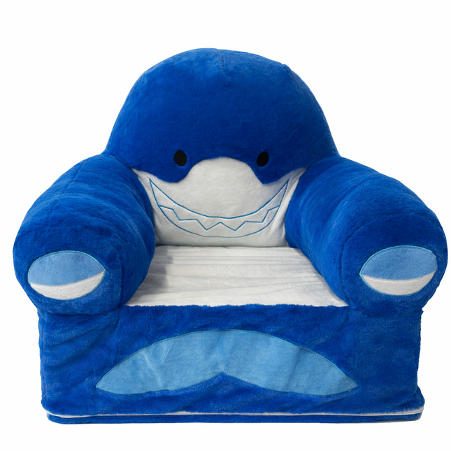 Shark-Themed Plush Kids Sofa Chair – Soft & Cozy Mini Armchair