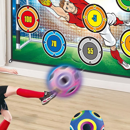 Kids Light-Up Soccer Target Game Set with 2 LED Balls – Interactive Football Goal Training Toy for Boys & Girls (3+ Years)