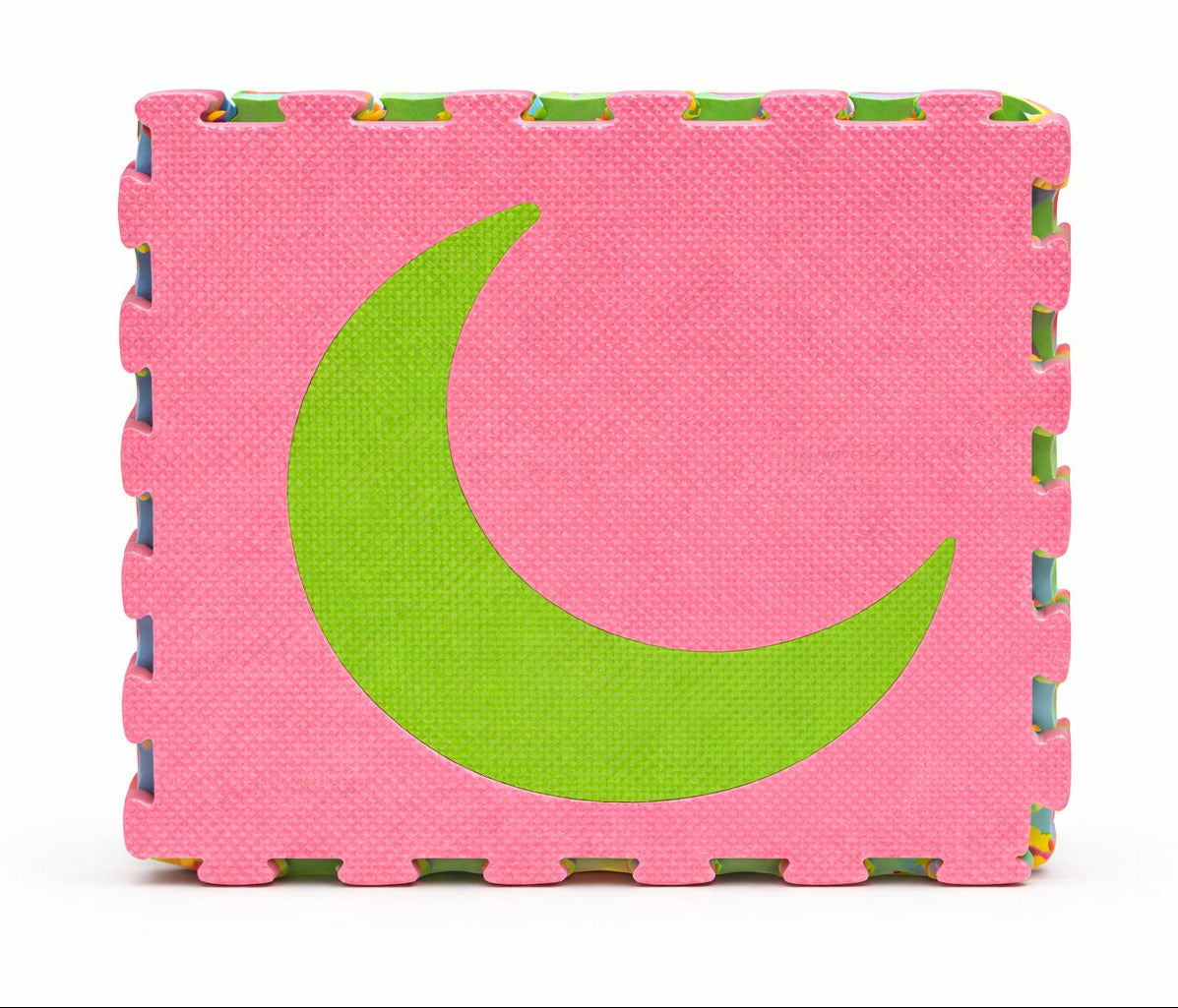 EVA Foam Puzzle Mat – Crescent Moon Design Soft Interlocking Play Mat