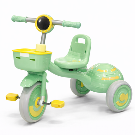 Kids Tricycle with Storage Basket & Safety Backrest – Smooth Ride for Toddlers