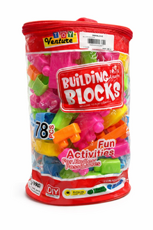 Toy Venture Colorful Building Blocks Set (78 Pieces) – DIY Educational Play Set for Kids