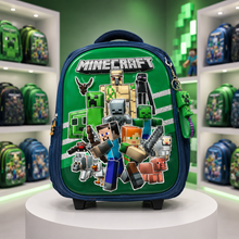 Kids Minecraft School Backpack – Green | 15H × 10W