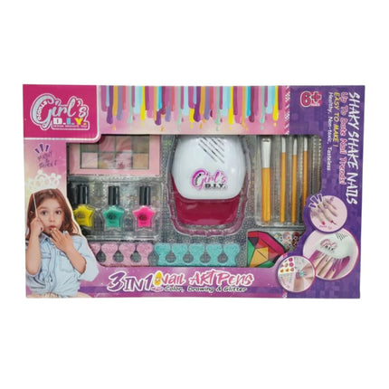Girls Nail Art And Makeup Kit