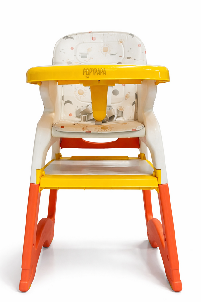 Premium Multifunction Baby Feeding Chair with Adjustable Tray & Storage Basket - h900