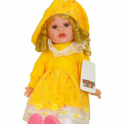 Yellow Flower Dress Doll – Soft & Beautiful Plush Doll for Kids