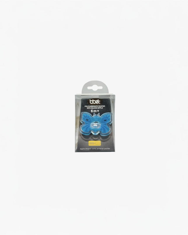 Butterfly Pacifier With Silicon Nipple (Blue) 6+ Months