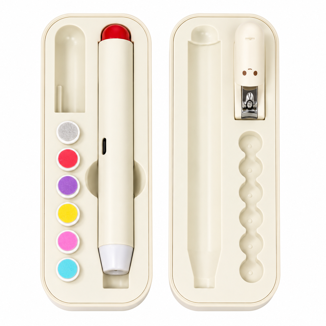 Electric Baby Nail Trimmer & Grooming Care Kit with 6 Grinding Heads