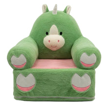 Mamalove Cute Green Dino Plush Sofa Chair for Kids