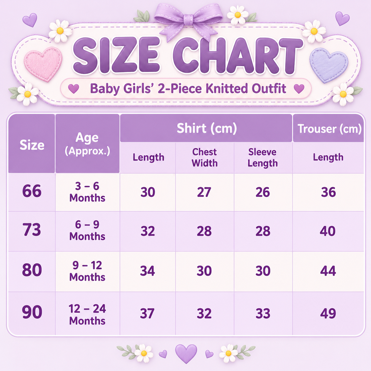 Baby Girls Fluffy Heart Cardigan & Knitted Pants Set