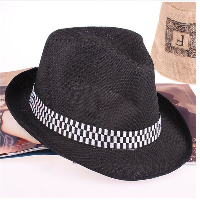 KIDS HATS SUMMER SHORT BRIM FAST DRY SHORT COWBOY STYLE BLACK