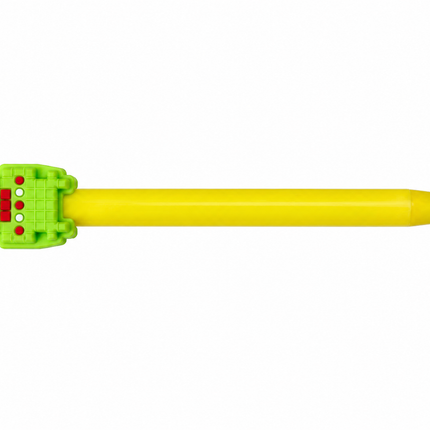 Cute Pixel Alien Gel Pen – Smooth Writing Black Ink Ballpoint Pen for School, Office & Gifts (Yellow)