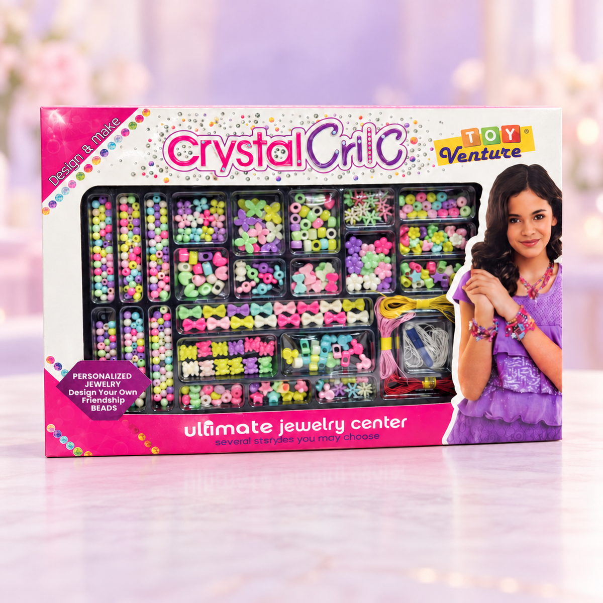 CrystalCric Ultimate Jewelry Making Kit for Kids – Personalized Friendship Beads Craft Set