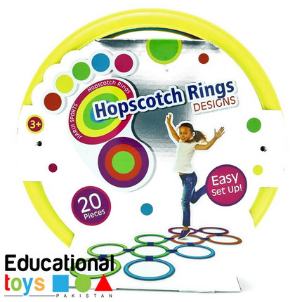 Kids Hopscotch Sport Ring Set – Outdoor & Indoor Activity Game for Boys & Girls (3+ Years) | 10 Rings with Connectors