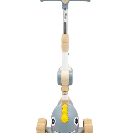 Kids Cartoon Dinosaur 3-Wheel Scooter with Adjustable Handle – Fun & Stable Ride-On