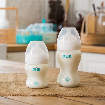 PUR Feeding Plastic Bottle Pink 5oz/150ml