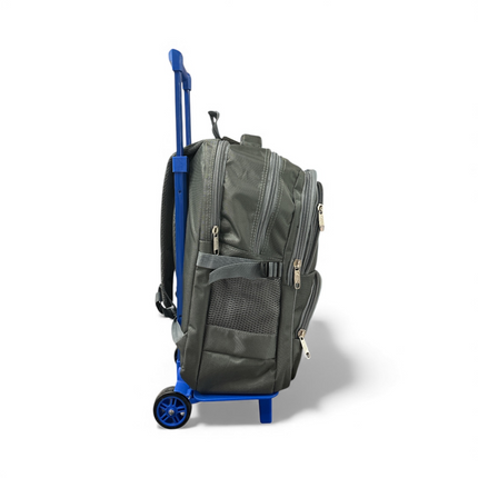 Camel Mountain Grey Trolley Backpack – Multi-Pocket Travel & School Bag