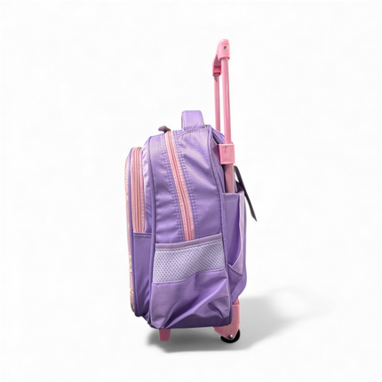 Kuromi Purple Trolley Backpack – Cute Rolling School Bag for Girls