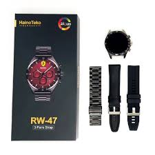 Haino Teko RW-47 Smartwatch – AMOLED Display | 3 Straps | Fitness & Style Combined