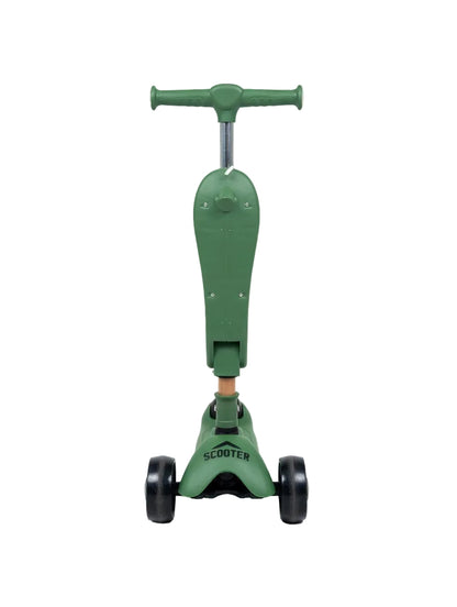 Kids Dinosaur 3-in-1 Scooter with Seat & Adjustable Handle – Ride-On & Kick Scooter Combo