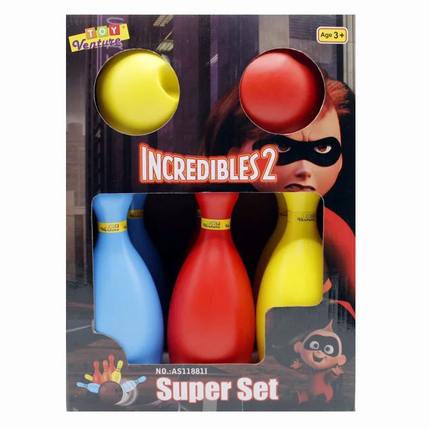 Incredibles 2 Bowling Game Super Set for Kids – Colorful Indoor & Outdoor Toy | 3+ Years
