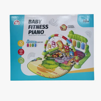 Baby Fitness Piano Play Mat Gym – Blue Whale Theme for Newborns