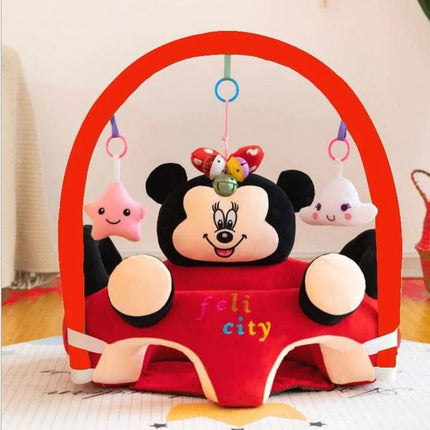 Baby Plush Support Seat with Play Gym – Soft Sitting Chair for Infants
