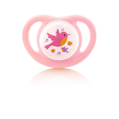 BABY PACIFIER – BIRD MOTIF (0–6 MONTHS)