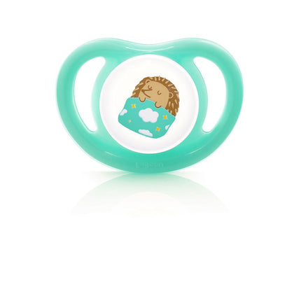 BABY PACIFIER – HEDGEHOG MOTIF (6–18 MONTHS)