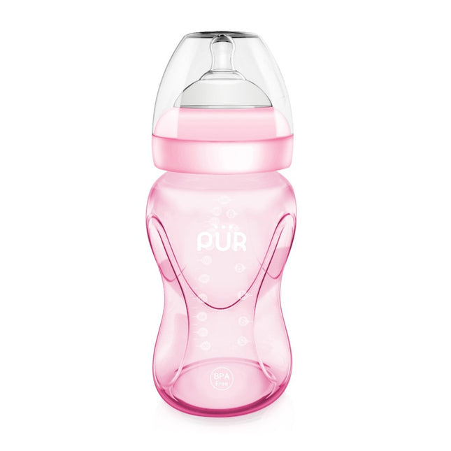 PUR Feeding Plastic Bottle Pink 5oz/150ml
