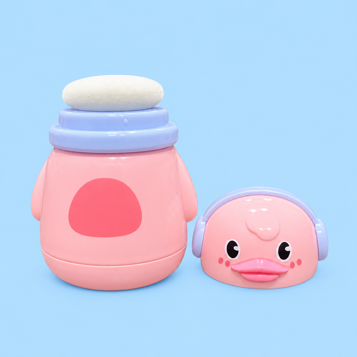 Baby Powder Container with Soft Puff