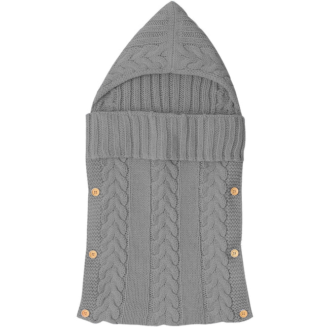 Newborn Baby Sleeping Bag with Sherpa Lining -(0-6Months) Gray