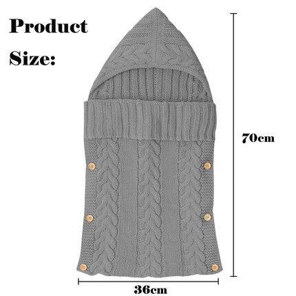 Newborn Baby Sleeping Bag with Sherpa Lining -(0-6Months) Gray