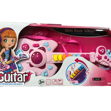 Girls Rock Series Music Guitar – Light & Music Battery Operated Toy for Kids