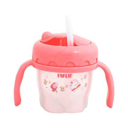 Farlin DRINKING CUP STEP 3-STRAW 120ML-PINK