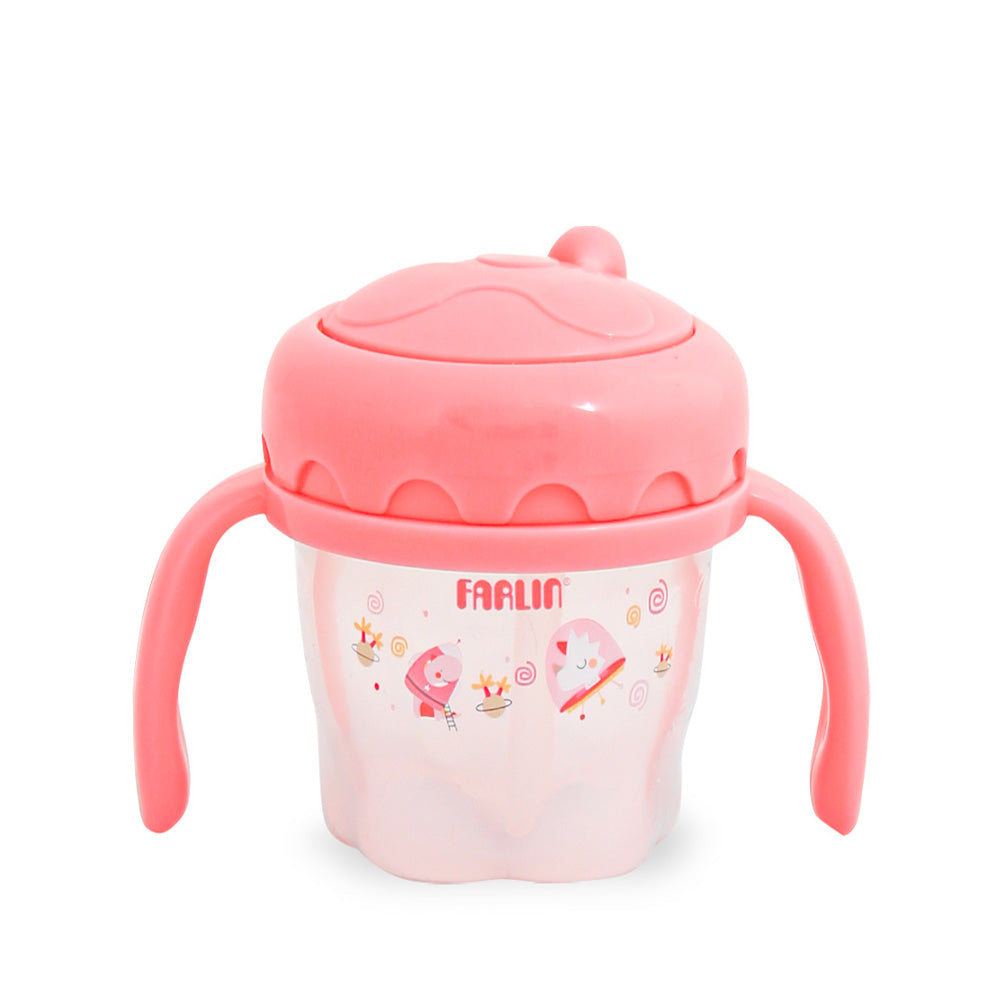 Farlin DRINKING CUP STEP 3-STRAW 120ML-PINK