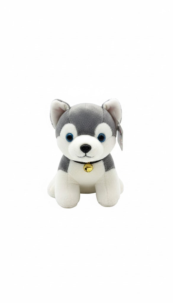 Grey Husky Puppy Plush – Soft & Adorable Stuffed Dog Toy for Kids