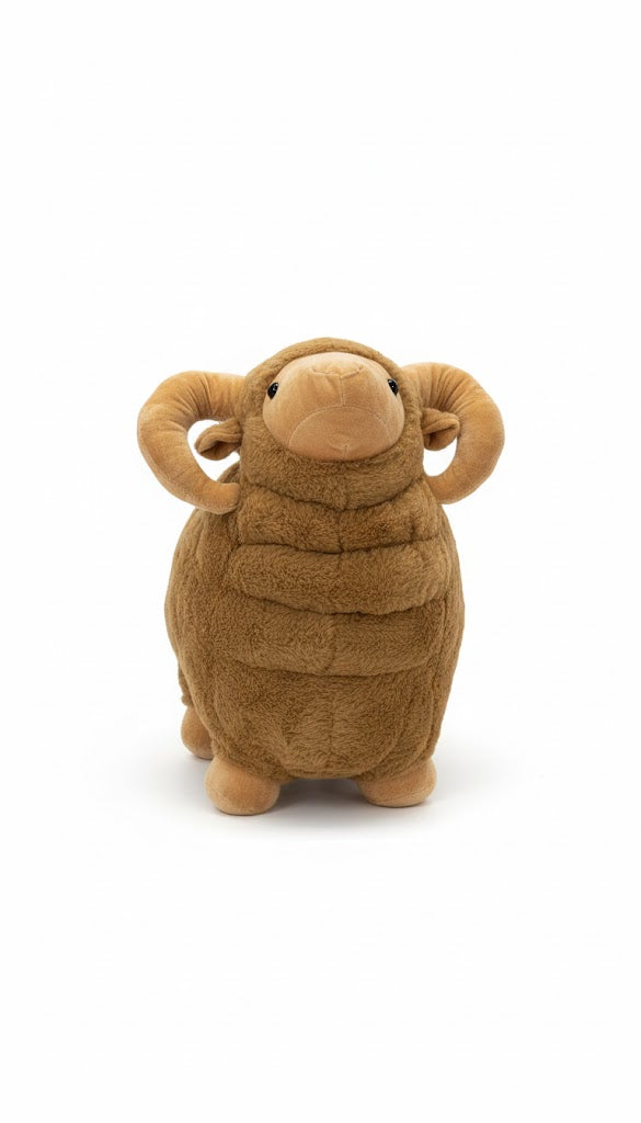 Brown Ram Plush Toy – Soft & Unique Stuffed Animal for Kids